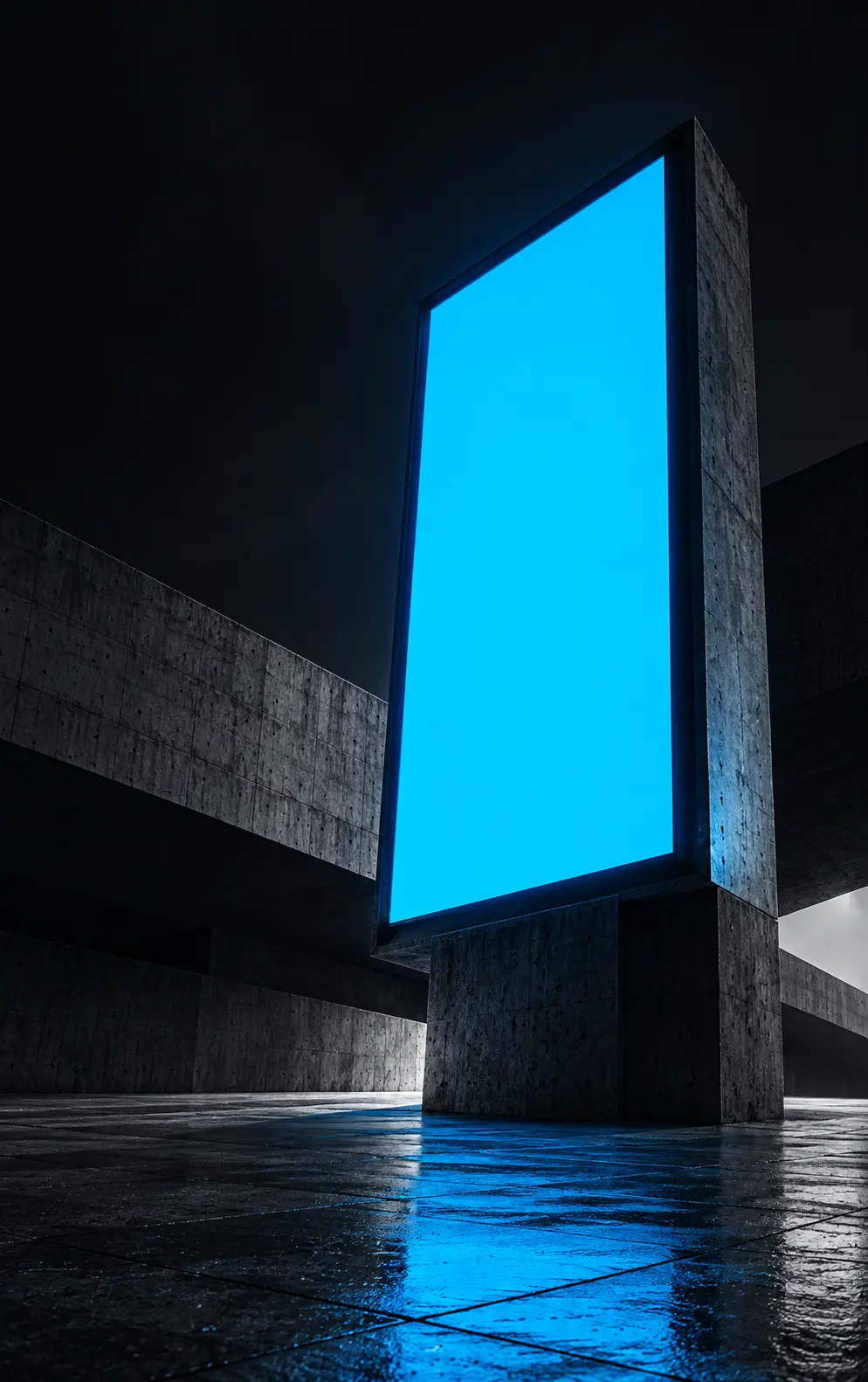 Monumental illuminated advertising billboard